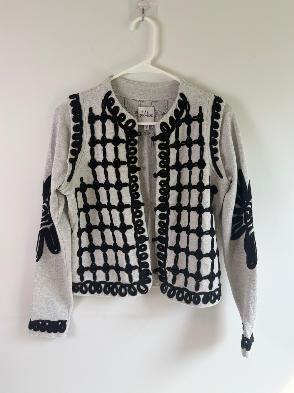 NIC+ZOE Romantic Soutache Knit Jacket